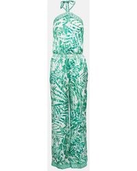 Poupette - Isabelle Printed Halterneck Jumpsuit - Lyst