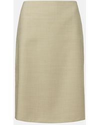 Calvin Klein - Lunas Wool Midi Skirt - Lyst