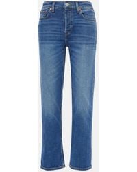 RE/DONE - Stove Pipe Mid-Rise Straight Jeans - Lyst