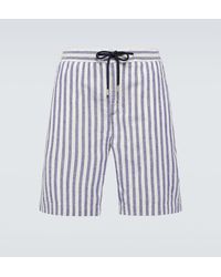 Vilebrequin - Levant Cotton And Linen-blend Bermuda Shorts - Lyst