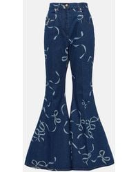 Nina Ricci - Printed Flared Jeans - Lyst