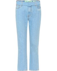 off white cropped jeans