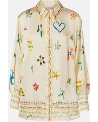 ALÉMAIS - Sidi Floral Silk Shirt - Lyst