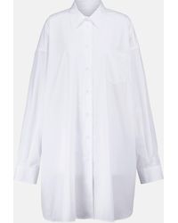 Maison Margiela - Robe chemise oversize en coton - Lyst