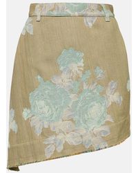 Vivienne Westwood - Minifalda asimetrica de denim floral - Lyst