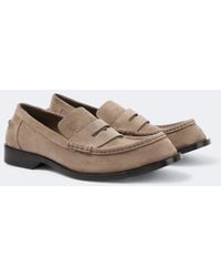 Loewe - Bobine Suede Penny Loafers - Lyst
