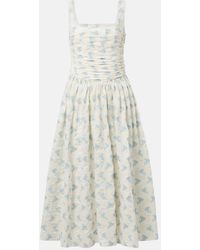 Markarian - Maeve Floral Cotton-Blend Midi Dress - Lyst