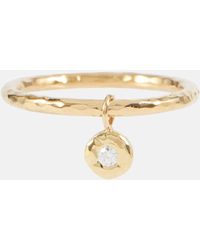 Octavia Elizabeth Ring Nesting Gem aus 18kt Gelbgold mit Diamant - Mettallic