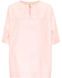 Marni Top aus Baumwolle und Leinen - Pink