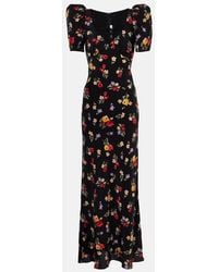 Rodarte - Floral Silk Crepe De Chine Gown - Lyst