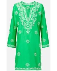 Juliet Dunn - Embroidered Silk Tunic - Lyst