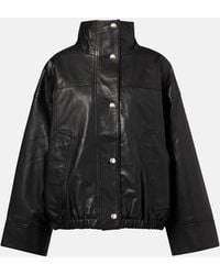 Rohe - Leather Bomber Jacket - Lyst