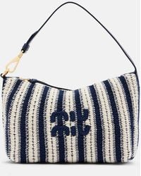 Miu Miu - Striped Crochet Top-Handle Bag - Lyst