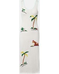 STAUD - Luma Embroidered Cotton Beach Cover-Up - Lyst