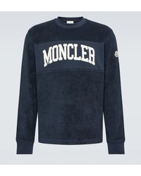 Moncler - Besticktes Sweatshirt aus Frottee - Lyst