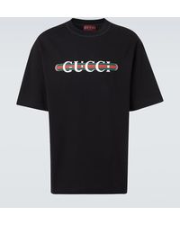 Gucci - T-Shirt Aus Baumwolljersey Mit Print, Größe - Lyst