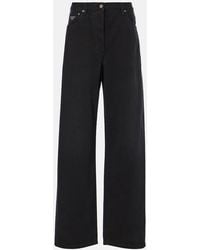 Prada - High-Rise Wide-Leg Jeans - Lyst