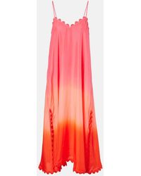 Juliet Dunn - Scalloped Silk Slip Dress - Lyst