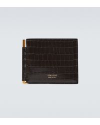 Tom Ford Portemonnaie aus gepraegtem Leder - Schwarz