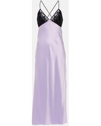 The Sei - Lace-trimmed Silk Satin Gown - Lyst