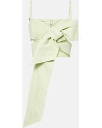 Blumarine - Top De Denim Con Lazo - Lyst