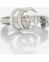 Gucci - Double G Sterling Silver Ring - Lyst