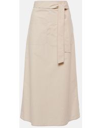 TOTEME - Cotton Midi Skirt - Lyst