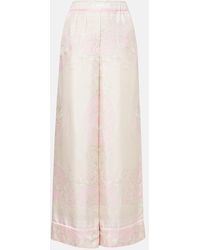 Versace - Pantalon De Pyjama Imprime En Soie - Lyst