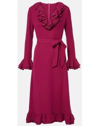 Valentino - Midikleid Aus Cady Couture - Lyst