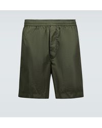 Moncler Bermuda Technical Fabric Shorts - Green