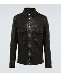 Dolce & Gabbana Hemd aus Leder - Schwarz
