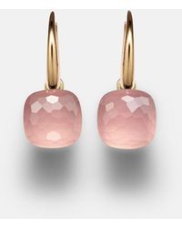 Pomellato - Nudo Petit 18kt Rose And White Gold Earrings With Rose Quartz - Lyst