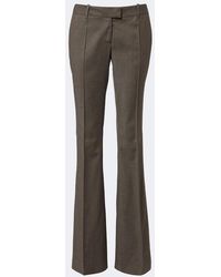 The Attico - Low-Rise Wool-Blend Flared Pants - Lyst