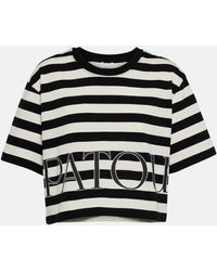 Patou - T-shirt cropped in jersey di cotone - Lyst