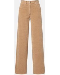 The Row - Clair High-Rise Corduroy Straight Pants - Lyst