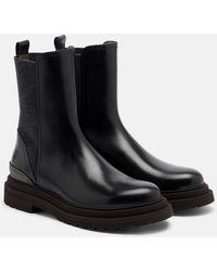 Brunello Cucinelli - Monili Leather Chelsea Boots - Lyst