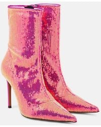 Alexandre Vauthier - Ankle Boots Sebert Mit Pailletten - Lyst