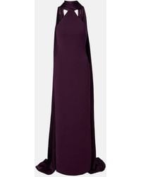 Solace London - Vestido De Escote Halter Ophelia Con Capa - Lyst
