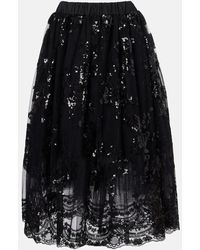 Simone Rocha - Midirock Mit Pailletten - Lyst