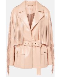 Chloé - Fringed Leather Jacket - Lyst