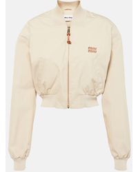 Miu Miu - Chaqueta Panama De Algodon - Lyst