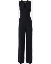 Stella McCartney - Chain-Detail Wool And Silk Jumpsuit - Lyst