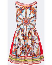 Dolce & Gabbana - Carretto Cotton Minidress - Lyst