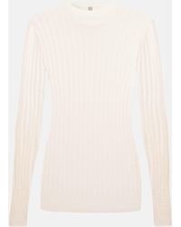 Totême - Rib-knit Virgin Wool Sweater - Lyst