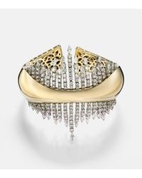 YEPREM - Golden Strada 18Kt Cuff Bracelet With Diamonds - Lyst