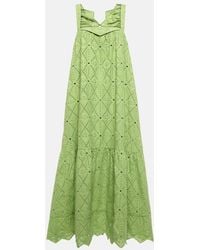 Dorothee Schumacher - Embroidered Cotton-Blend Maxi Dress - Lyst