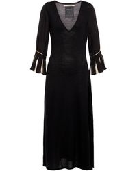 Roland Mouret Loligo Wool Midi Dress - Black