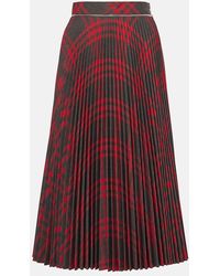 Burberry - Check Pattern Pleated Skirt, Brand Size 4 (Us - Lyst