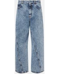 Alaïa - Twisted Low-Rise Wide-Leg Jeans - Lyst