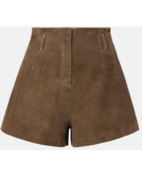 Frankie Shop - Lise High-Rise Suede Shorts - Lyst